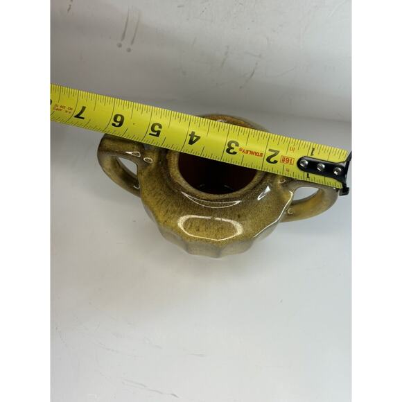 Gonder Original #33 Sugar No Lid- Rare Yellow Glaze w Brown Drip Perfect Cond. - Picture 5 of 6